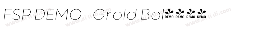 FSP DEMO   Grold Bol字体转换